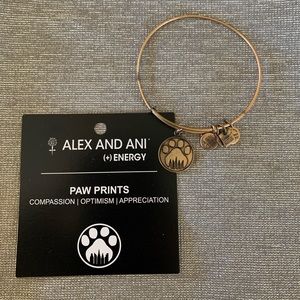 Alex and Ani Paw Print gold bracelet